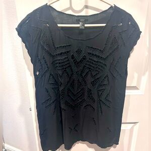 Forever 21 Black Lace Blouse